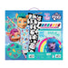 back cover of Colour and activity set My Little Pony, with 2 mask, paint and paint brush, stencil, stickers and markers 