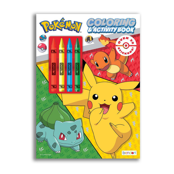 Pokémon Colouring Book with Crayons
