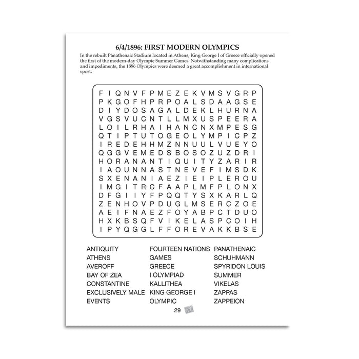 Proudly Canadian Word Search - Famous Dates - Volume 8