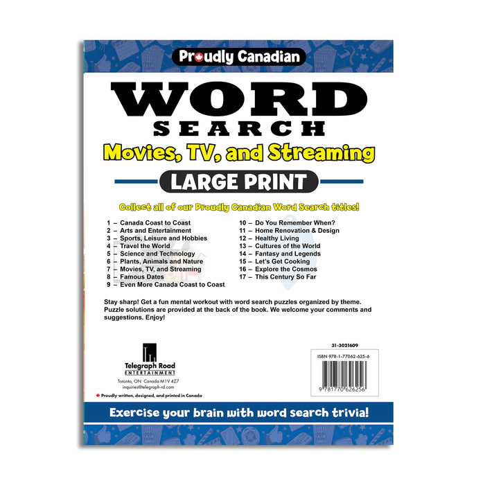 back cover of volume 7, large print word search