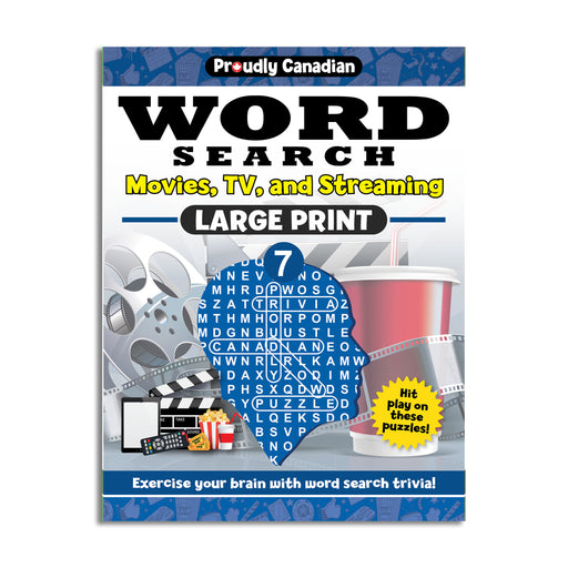 front cover of volume 7, proudly word search series, movies, tv and streaming