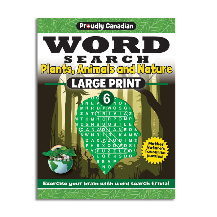 Proudly Canadian Word Search - Plants, Animals and Nature - Volume 6
