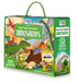 Oval 205-piece floor puzzle and 32-page book discover the gigantic reptiles who dominated the Earth millions of years ago!  See how a fossil is made and what makes the species different from each other. Learn the names of the major dinosaurs from the Jurassic Era and all the fascinating details about them!