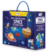 Go on an adventure in space with this 205-piece floor puzzle like a real astronaut!   Explore Space The Solar System with the 32-page book and learn all about our universe. What are Saturn’s rings made of? How far is the Earth from the Sun? How many moons does Jupiter have? Look how big the Milky Way is, observe the craters on the moon, follow comets as they sail through the sky, and let your imagination race through the galaxies!