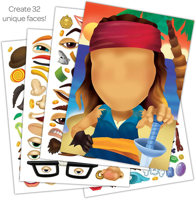 Includes: 32 blank pages to decorate and 6 sticker sheets Stickers: 6 repositionable sticker sheets to use over and over again Endless Possibilities - Thousands of Face Combinations Encourage creativity: show the silly and funny side of your child Ideal for: children from 3 years
