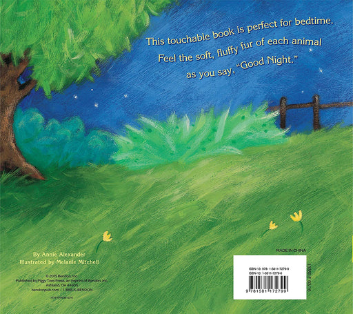 This touchable book is perfect for bedtime! Children read about the activities of a cute and cuddly animal in the daytime, then open the folded pages to reveal the furry, touch-and-feel animal sleeping after its busy day. The final spread is a child who can be " tucked in" by the reader with a soft and fuzzy tactile blanket.