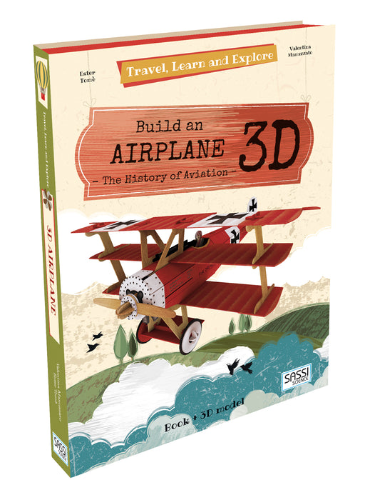 Discover how airplanes work, then examine the various kinds of airplanes.  Learn the fascinating history of their inventors and how the first aircraft took flight.  Build a model of the Fokker Dr.1, the celebrated triplane  Portable, closing case with bright, colorful artwork  A 34-piece model and  32 page book  9,5” x 13,5” size is great for traveling  Ideal for ages 6 and up