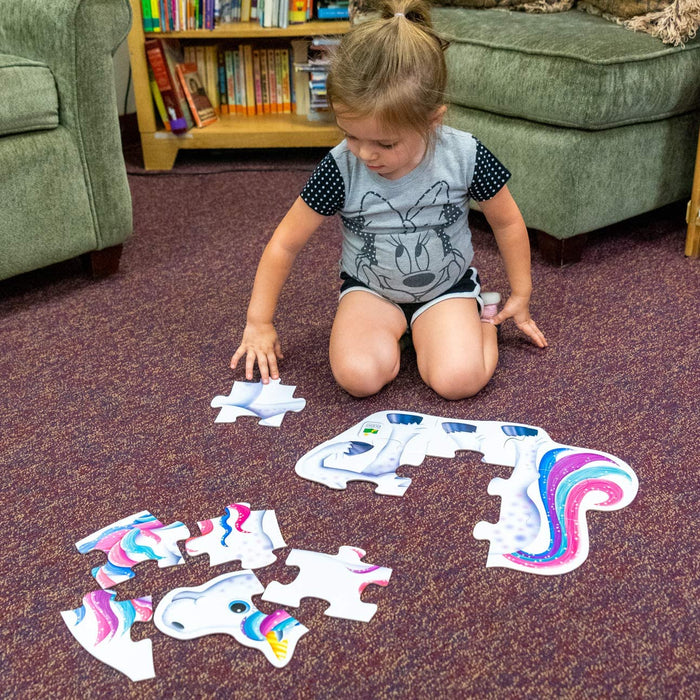 Completed Unicorn Puzzle with Magical Rainbow & Stars | Fun for Ages 2+