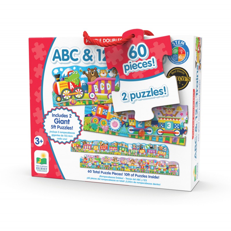 Puzzle Doubles - Giant ABC & 123 Train Floor Puzzles — Telegraph Road