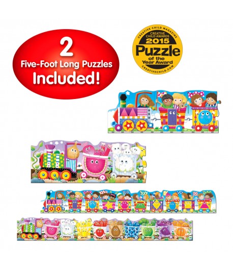 Puzzle Doubles - Giant Colors and Shapes Train Floor Puzzles