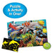 This Puzzle Double series takes the concept of a traditional puzzle to a whole new level! After putting together the 100 piece puzzle, turn off the lights and see a surprise as it glows in the dark. This Glow in the Dark puzzle provides a fun way to expand your child's knowledge of ocean animals! Each Glow in the Dark puzzle has 100 puzzle pieces and measures at 3ftx2ft ! Ages 3+ years